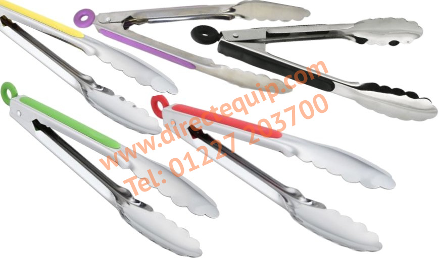 Colour Coded Tongs 9"